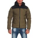 mazine Herren Winterjacke Estevan Puffer Jacket Modern Streetwear mit Kapuze