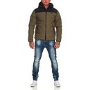 mazine Herren Winterjacke Estevan Puffer Jacket Modern Streetwear mit Kapuze