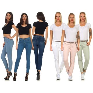 Sublevel Damen-Jeans High-Waist Loose Fit Skinny Slim...