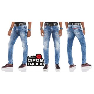 Cipo & Baxx Herren Jeans CD520 SLIM FIT BLUE  Hose...