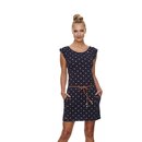 ragwear Damen Kleid TAG DOTS 2111-20015 Grtel Vegan all over print Rundhals
