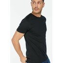 Le Temps des Cerises Klassisches Herren T-Shirt Vintage Look Rundhalsausschnitt Schwarz XL