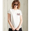 Superdry Damen Sommer WORKWEAR GRAPHIC TEE T-Shirt Wei XL