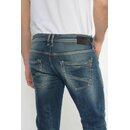 Le Temps des Cerises Herren Jeans 700/11 Basic Slim Stretch 5-Pocket Jeanshose Blue 38