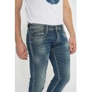 Le Temps des Cerises Herren Jeans 700/11 Basic Slim Stretch 5-Pocket Jeanshose Blue 38