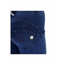 Freddy WR.UP Damen Hose knchellang Denim-Look Super Skinny normale Leibhhe Blau/Dunkle Nhte S