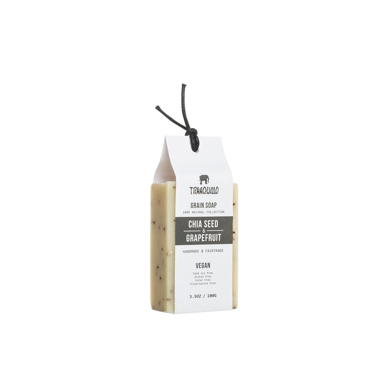 Naturseife Handgefertigt Seife rein therische len Vegan Peeling durch Samen  CHIA SEED / GRAPEFRUIT SEI128