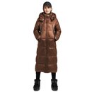 khujo Damen Steppmantel MELONA SHINY langer Wintermantel Parka abnehmbare Kapuze