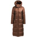 khujo Damen Steppmantel MELONA SHINY langer Wintermantel Parka abnehmbare Kapuze