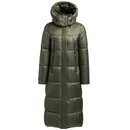 khujo Damen Steppmantel MELONA SHINY langer Wintermantel Parka abnehmbare Kapuze