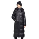 khujo Damen Steppmantel MELONA SHINY langer Wintermantel Parka abnehmbare Kapuze