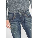 Le Temps des Cerises Herren Jeans 700/11 SKIP Slim Jeanshose Destroyed Stretch  Blue 30
