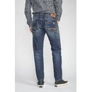 Le Temps des Cerises Herren Jeans 700/11 SKIP Slim Jeanshose Destroyed Stretch  Blue 30