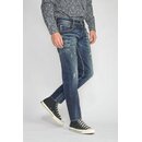 Le Temps des Cerises Herren Jeans 700/11 SKIP Slim Jeanshose Destroyed Stretch  Blue 30