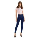 Freddy Hose WRUP2HC002ORG hohe Taille Super Skinny Jeggings Reiverschluss Blau mit gelben Nhten XS