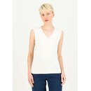 Blutsgeschwister Top Let Love Rule unifarbenes Shirt mit V-Ausschnitt Baumwolle pure soul white XXL