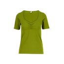 Blutsgeschwister T-Shirt Balconnet Fminin Kurzarm-Shirt mit tiefem Ausschnitt