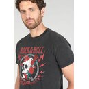 Le Temps des Cerises Herren T-Shirt Vintage-Look Baumwolle Rundhalsausschnitt Schwarz L