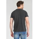 Le Temps des Cerises Herren T-Shirt Vintage-Look Baumwolle Rundhalsausschnitt Schwarz XL