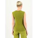 Blutsgeschwister Top Let Love Rule unifarbenes Shirt mit V-Ausschnitt Baumwolle spring is in the air green XXL