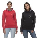 ragwear Damen Sweatshirt Ermell Langarm Kapuzenpullover Kngurutasche Vegan