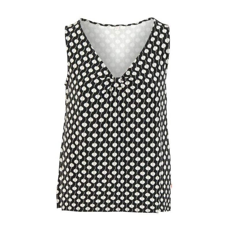 Blutsgeschwister Top Graceful Belle Shirt Shirt V-Ausschnitt rmellos Viskose coquille de plage XS