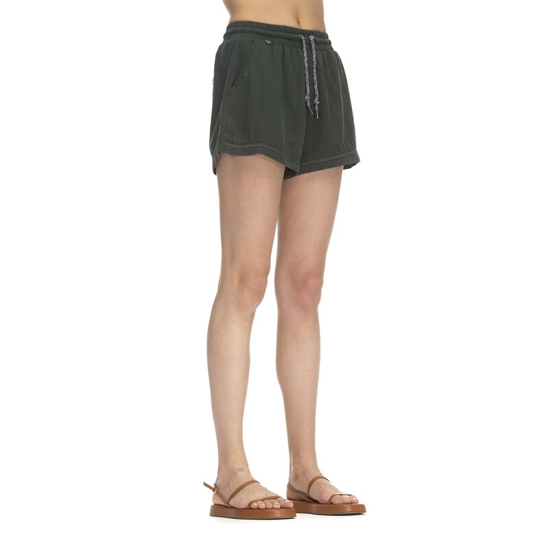 ragwear Damen Sommer-Shorts FELYSIA ORGANIC kurze Hose vegan Taschen Gummibund DARK GREEN XL