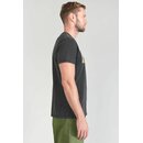 Le Temps des Cerises Herren T-Shirt GABRENT Baumwolle Rundhalsausschnitt Print Schwarz XL