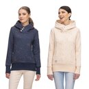 ragwear Damen Sweatshirt CHELSEE Kapuzenpullover Kngurutasche Hoodie Vegan