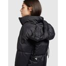 khujo Damenjacke LEXI Steppjacke Winterjacke kurze Loose Fit Jacke mit Kapuze SCHWARZ XL