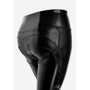 Freddy WR.UP - Knchellange High Waist Superskinny Push-Up Latexeffekthose  Schwarz XS