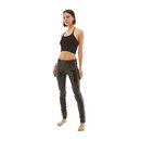 Freddy WRUP2RS440 - Hochglnzende Damen Regular Waist Super Skinny Push-Up Hose Schwarz S