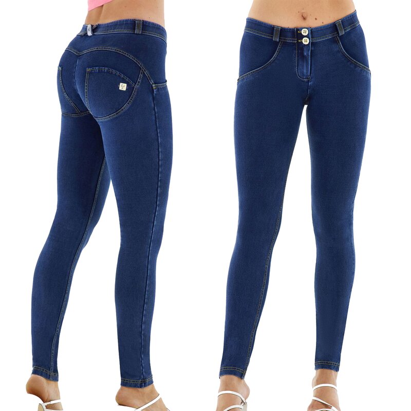 Freddy WR.UP - Damen Push-up Jeans Super Skinny Jeggings mit niedriger Taille