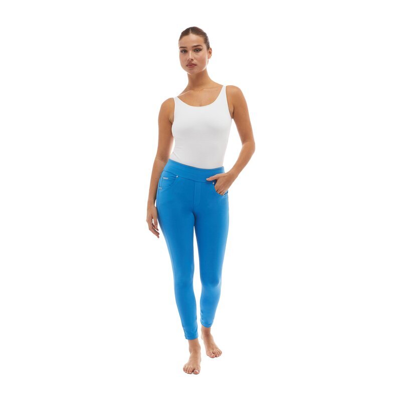 Freddy Hose NOWY4MC001ORG N.O.W. Yoga - Mid Waist Skinny Leggins 7/8 Lnge Hellblau XL