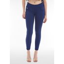 Freddy N.O.W. Comfort Yoga Hose Skinny-Fit atmungsaktiv 7/8 Lnge echte Taschen Blau XL