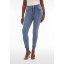 Freddy N.O.W. Eco Damen Comfort Jeans - High Waist Super Skinny 7/8 Lnge  Blau - Blaue Nhte  XS