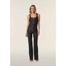 Freddy WR.UP  WRUP19RF459 Jumpsuit aus Kunstleder mit ausgestelltem Saum N XS