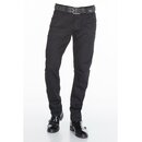Cipo & Baxx Herren Jeans CD319A SLIM FIT BLACK Hose Reißverschluss Stretch